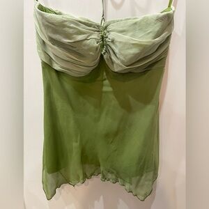 Flowy silk halter top